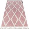 Tapis Rugsx Tapis BERBER TROIK A0010 rose et blanc 140x190 cm Rose 140x190 cm. . Maison & D&eacute;co > Tapis.