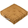 Linge de maison sur Grenoble : Coussins Stof Epais coussin de sol en coton uni curry Jaune Unique. . Maison & D&eacute;co > Coussins.