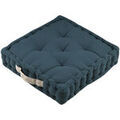 Linge de maison sur Grenoble : Coussins Stof Epais coussin de sol en coton uni Cobalt Bleu Unique. . Maison & D&eacute;co > Coussins.
