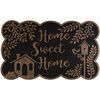 Tapis Unimasa Paillasson home sweet home en Gomme noir et cuivre - 75 x 45 cm Noir Unique. . Maison & D&eacute;co > Tapis.