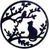 Statuettes et figurines Signes Grimalt Mur D'Oiseaux Et Chat Noir Diam 30 cm. . Maison & D&eacute;co > Statuettes et figurines.