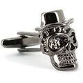 Boutons de manchettes Tony & Paul Boutons de manchette t&ecirc;te de mort Blackhat Gris argent intense Gris Grenoble