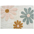D&eacute;coration sur Grenoble : Tapis Future Home Tapis enfant &agrave; fleurs en coton tuft&eacute; Blanc 60x90 cm. . Maison & D&eacute;co > Tapis.