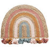 Tapis Future Home Tapis enfant arc-en-ciel &agrave; pompons en jute Beige Unique. . Maison & D&eacute;co > Tapis.