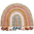 D&eacute;coration sur Grenoble : Tapis Future Home Tapis enfant arc-en-ciel &agrave; pompons en jute Beige Unique. . Maison & D&eacute;co > Tapis.