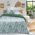 Linge de maison sur Grenoble : Parures de lit Future Home Parure de lit 2 personnes tropical r&eacute;versible unie Vert 240x220 cm,260x240 cm. . Maison > Parures de lit.