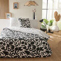 Linge de maison sur Grenoble : Parures de lit Future Home Parure de lit 2 personnes g&eacute;om&eacute;trique bicolore Noir 240x220 cm,260x240 cm. . Maison > Parures de lit.