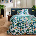 Linge de maison sur Grenoble : Parures de lit Future Home Parure de lit 2 personnes en coton 57 fils imprim&eacute; vert Vert 240x220 cm,260x240 cm. . Maison > Parures de lit.