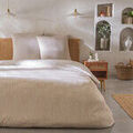 Linge de maison sur Grenoble : Parures de lit Future Home Parure de lit 2 personnes en coton 57 fils imprim&eacute; beige Beige 240x220 cm,260x240 cm. . Maison > Parures de lit.