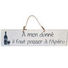 Tableaux, toiles Qualiart Plaque d&eacute;corative en bois blanc A men donn&eacute;... Blanc Unique. . Maison > Tableaux, toiles.