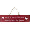 D&eacute;coration sur Grenoble : Tableaux, toiles Qualiart Plaque d&eacute;corative en bois - Ici pas de Wifi... Bordeaux Unique. . Maison > Tableaux, toiles.