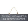 Tableaux, toiles Qualiart Plaque d&eacute;corative grise en bois - Faire le con Gris Unique. . Maison > Tableaux, toiles.