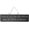 Tableaux, toiles Qualiart Plaque d&eacute;corative noire en bois - Faire le con Noir Unique. . Maison > Tableaux, toiles.