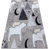 Tapis Rugsx Tapis lavable JUNIOR 51974.802 Ours, animaux pour 140x190 cm Gris 140x190 cm. . Maison & D&eacute;co > Tapis.