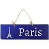 Tableaux, toiles Qualiart Plaque d&eacute;corative en bois bleue - Paris Bleu Unique. . Maison > Tableaux, toiles.