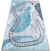 Tapis Rugsx Tapis lavable JUNIOR 52243.801 Voies ferr&eacute;es pour 200x290 cm Bleu 200x290 cm. . Maison & D&eacute;co > Tapis.