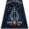 Tapis Rugsx Tapis lavable JUNIOR 52069.801 Fus&eacute;e spatiale pou 140x190 cm Noir 140x190 cm. . Maison & D&eacute;co > Tapis.