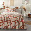 Parures de lit Future Home Parure de lit 2 personnes g&eacute;om&eacute;trique bicolore Orange 240x220 cm,260x240 cm. . Maison > Parures de lit.