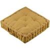 Coussins Stof Coussin de sol en coton et gaze de coton moutarde 44 cm Jaune 45x45 cm. . Maison & D&eacute;co > Coussins.