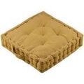Linge de maison sur Grenoble : Coussins Stof Coussin de sol en coton et gaze de coton moutarde 44 cm Jaune 45x45 cm. . Maison & D&eacute;co > Coussins.