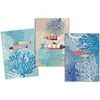 Torchons Stof Lot de 3 Torchons en Coton Serg&eacute; - poissons Bleu 50x70 cm. . Maison & D&eacute;co> Torchons.