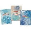 Linge de maison sur Grenoble : Torchons Stof Lot de 3 Torchons en Coton Serg&eacute; - poissons Bleu 50x70 cm. . Maison & D&eacute;co> Torchons.