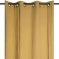 Linge de maison sur Grenoble : Rideaux, stores Stof Un panneau de rideau &agrave; œillets en double gaze de coton Jaune 140x260 cm. . Maison & D&eacute;co > Rideaux, stores.