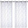 Rideaux, stores Stof Panneau de voilage blanc avec motif argent&eacute; 260 x 140 cm Blanc 140x260 cm. . Maison & D&eacute;co > Rideaux, stores.