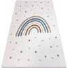 Tapis Rugsx Tapis BONO 8302 Arc-en-ciel, coeurs cr&egrave;me / 180x270 cm Beige 180x270 cm. . Maison & D&eacute;co > Tapis.