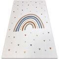 D&eacute;coration sur Grenoble : Tapis Rugsx Tapis BONO 8302 Arc-en-ciel, coeurs cr&egrave;me / 180x270 cm Beige 180x270 cm. . Maison & D&eacute;co > Tapis.
