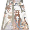 D&eacute;coration sur Grenoble : Tapis Rugsx Tapis BONO 8426 Jungle, animaux sauvages cr&egrave;me 80x150 cm Beige 80x150 cm. . Maison & D&eacute;co > Tapis.