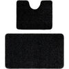 Tapis Rugsx Ensemble de salle de bain deux pi&egrave;ces 60x100 cm Noir 60x100 cm. . Maison & D&eacute;co > Tapis.
