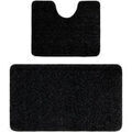 D&eacute;coration sur Grenoble : Tapis Rugsx Ensemble de salle de bain deux pi&egrave;ces 60x100 cm Noir 60x100 cm. . Maison & D&eacute;co > Tapis.