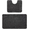 Tapis Rugsx Ensemble de salle de bain deux pi&egrave;ces 60x100 cm Gris 60x100 cm. . Maison & D&eacute;co > Tapis.