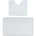 D&eacute;coration sur Grenoble : Tapis Rugsx Ensemble de salle de bain deux pi&egrave;ces 60x100 cm Blanc 60x100 cm. . Maison & D&eacute;co > Tapis.