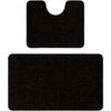 Tapis Rugsx Ensemble de salle de bain deux pi&egrave;ces 60x100 cm Noir 60x100 cm. . Maison & D&eacute;co > Tapis.