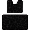 Tapis Rugsx Ensemble de salle de bain deux pi&egrave;ces 60x100 cm Noir 60x100 cm. . Maison & D&eacute;co > Tapis.
