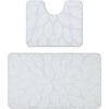 Tapis Rugsx Ensemble de salle de bain deux pi&egrave;ces 60x100 cm Blanc 60x100 cm. . Maison & D&eacute;co > Tapis.