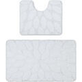 D&eacute;coration sur Grenoble : Tapis Rugsx Ensemble de salle de bain deux pi&egrave;ces 60x100 cm Blanc 60x100 cm. . Maison & D&eacute;co > Tapis.