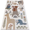 Tapis Rugsx Tapis BONO 8425 Animaux de la for&ecirc;t 200x290 cm Beige 200x290 cm. . Maison & D&eacute;co > Tapis.