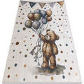 Tapis Rugsx Tapis BONO 9614 Ours, des ballons cr&egrave;me 240x330 cm Beige 240x330 cm. . Maison & D&eacute;co > Tapis.