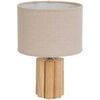 Lampes &agrave; poser Unimasa Lampe beige en bois de pin 29 cm Beige Unique. . Maison & D&eacute;co > Lampes &agrave; poser.