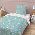 Linge de maison sur Grenoble : Parures de lit Future Home Parure de lit enfant r&eacute;versible imprim&eacute; Licorne Bleu 140x200 cm. . Maison > Parures de lit.