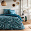 Parures de lit Future Home Parure de lit 2 personnes g&eacute;om&eacute;trique marine en coton Bleu 240x220 cm,260x240 cm. . Maison > Parures de lit.