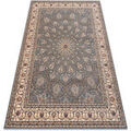 D&eacute;coration sur Grenoble : Tapis Rugsx Tapis en laine NAIN Rosette, cadre, 1180/51034 200x300 cm Bleu 200x300 cm. . Maison & D&eacute;co > Tapis.