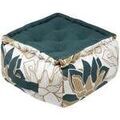 Linge de maison sur Grenoble : Coussins Stof Coussin de sol en coton Lotus beige et vert – 40 cm Vert 40x40 cm. . Maison & D&eacute;co > Coussins.