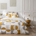 Linge de maison sur Grenoble : Parures de lit Future Home Parure de lit 2 personnes imprim&eacute; g&eacute;om&eacute;trique r&eacute;versible Blanc 240x220 cm,260x240 cm. . Maison > Parures de lit.