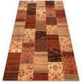 D&eacute;coration sur Grenoble : Tapis Rugsx Tapis en laine KASHQAI 4327 101 Patchwork 67x130 cm Rouge 67x130 cm. . Maison & D&eacute;co > Tapis.