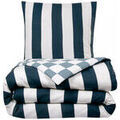 Linge de maison sur Grenoble : Parures de lit Future Home Parure de lit 2 personnes damier ray&eacute; r&eacute;versible Bleu 200x200 cm,240x220 cm. . Maison > Parures de lit.