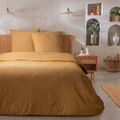 Parures de lit Future Home Parure de lit 2 personnes unie effet lin